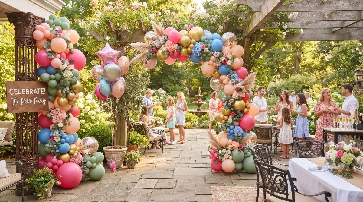 Outdoor Balloon Decor for Patios or Gardens