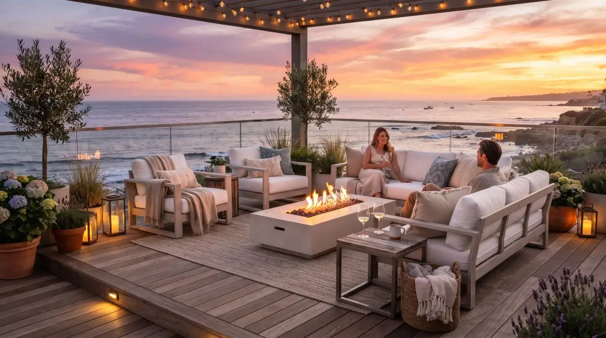 Outdoor Coastal Lounge Areas