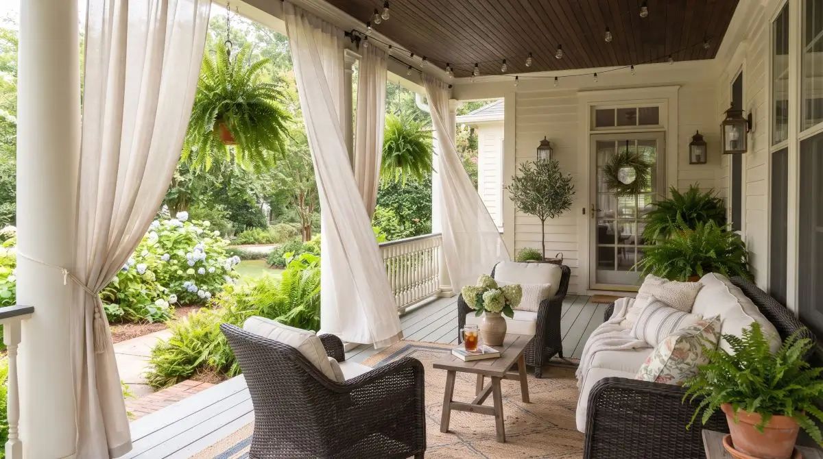 Outdoor Curtains Add Softness