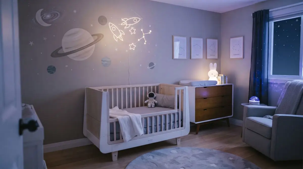 Outer Space Minimalist Nursery