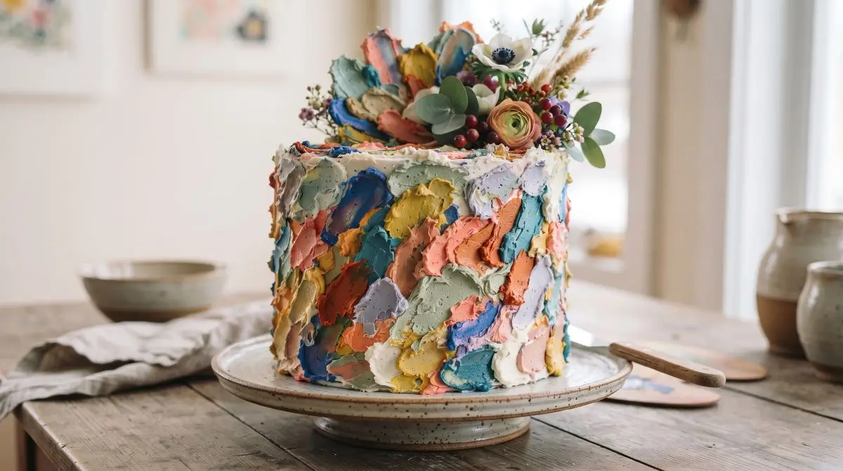 Palette-Knife Textured Cake