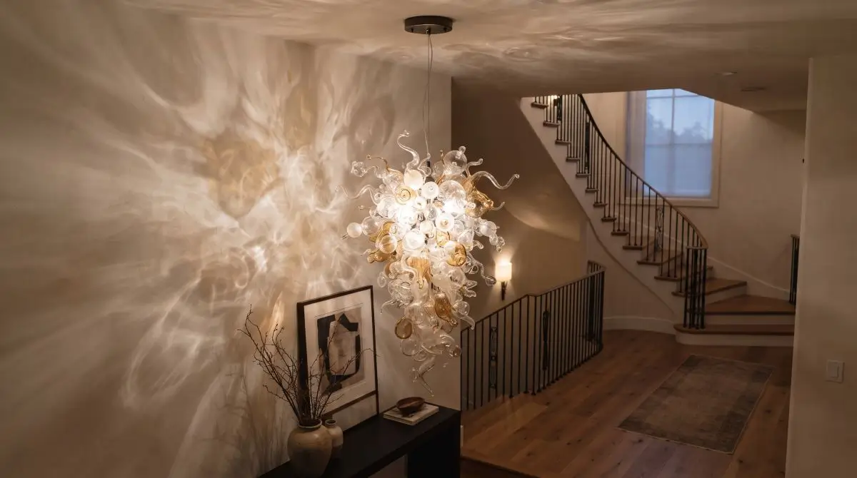 Pendant Light in Foyer