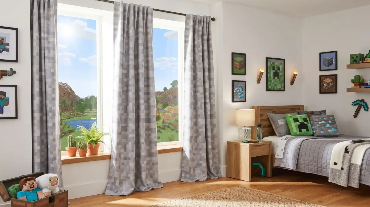 Pixel-Pattern Curtains