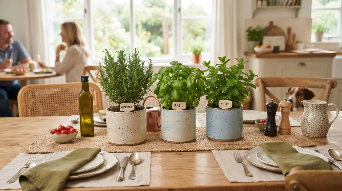 Potted Herb Centerpiece
