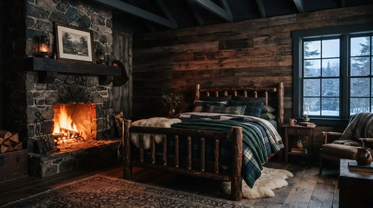 Rustic Bedroom with Natural Materials
