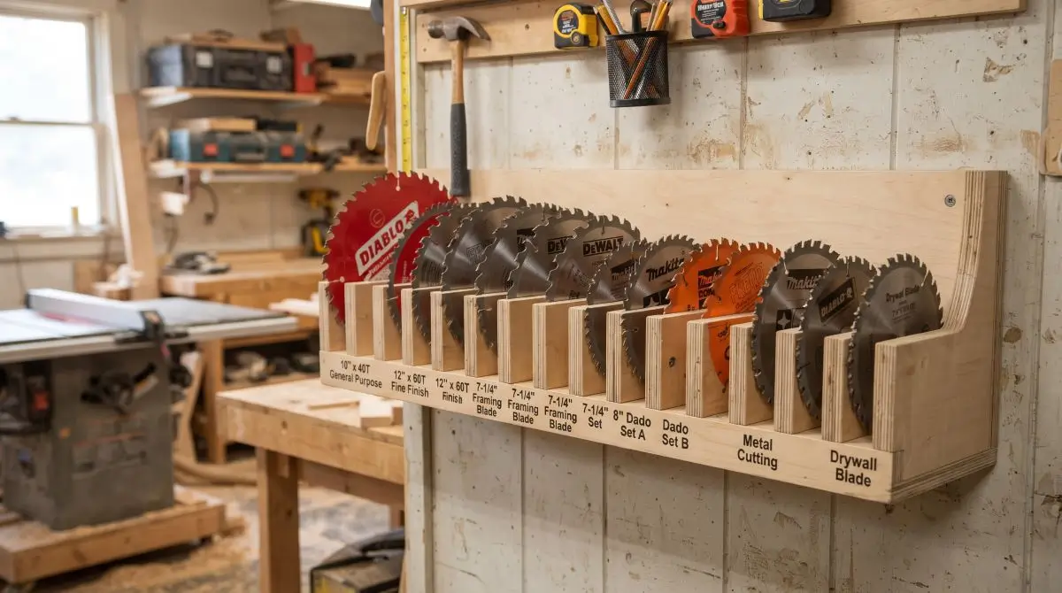 Safe Saw Blade Protection Rack