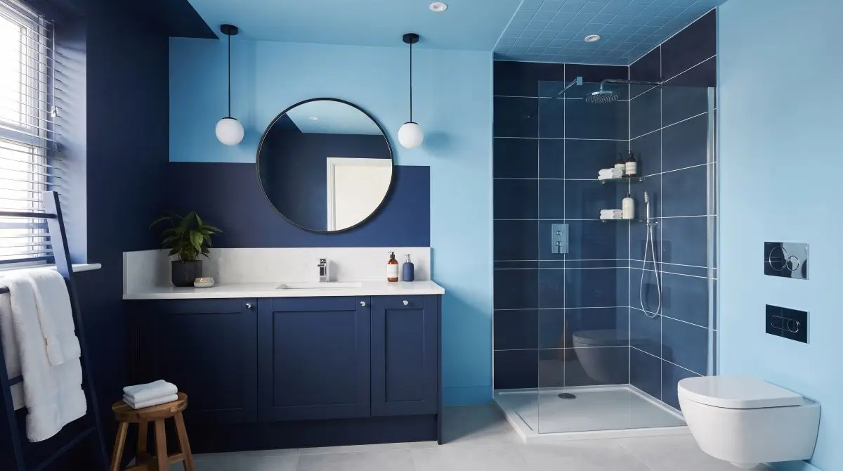 Sky Blue and Navy Contrast