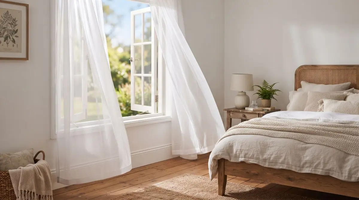 Soft, Sheer Neutral Curtains for Light Filtering