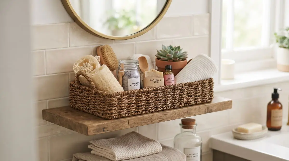 Spa Basket with Self-Care Items