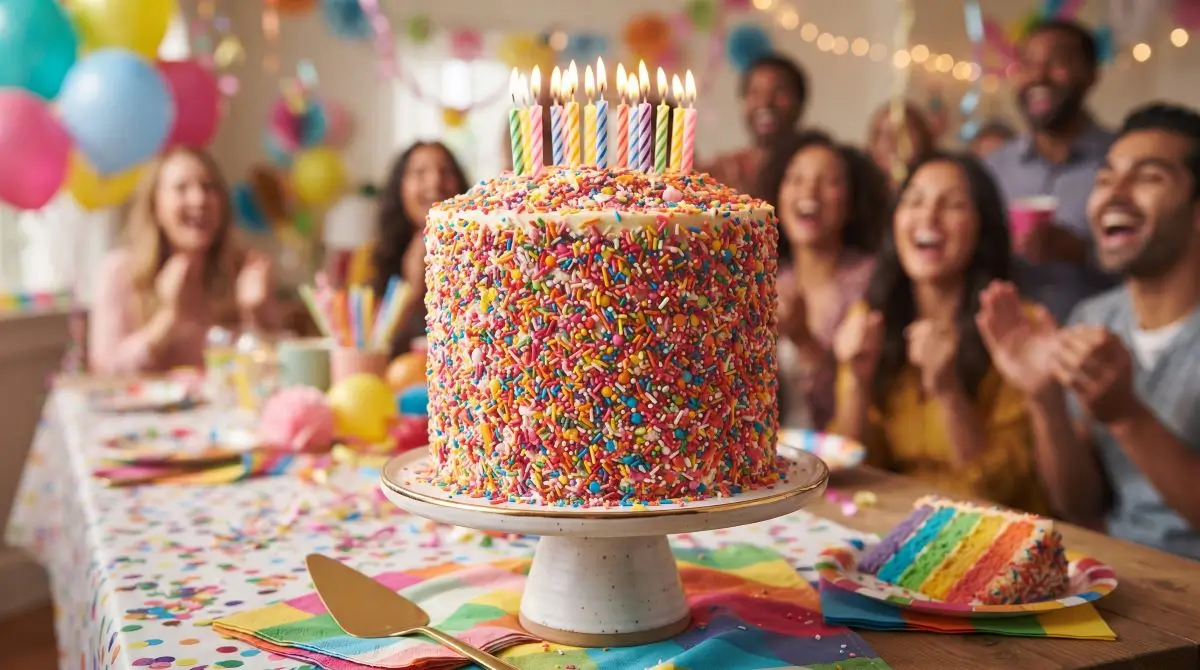 Sprinkle Explosion Cake
