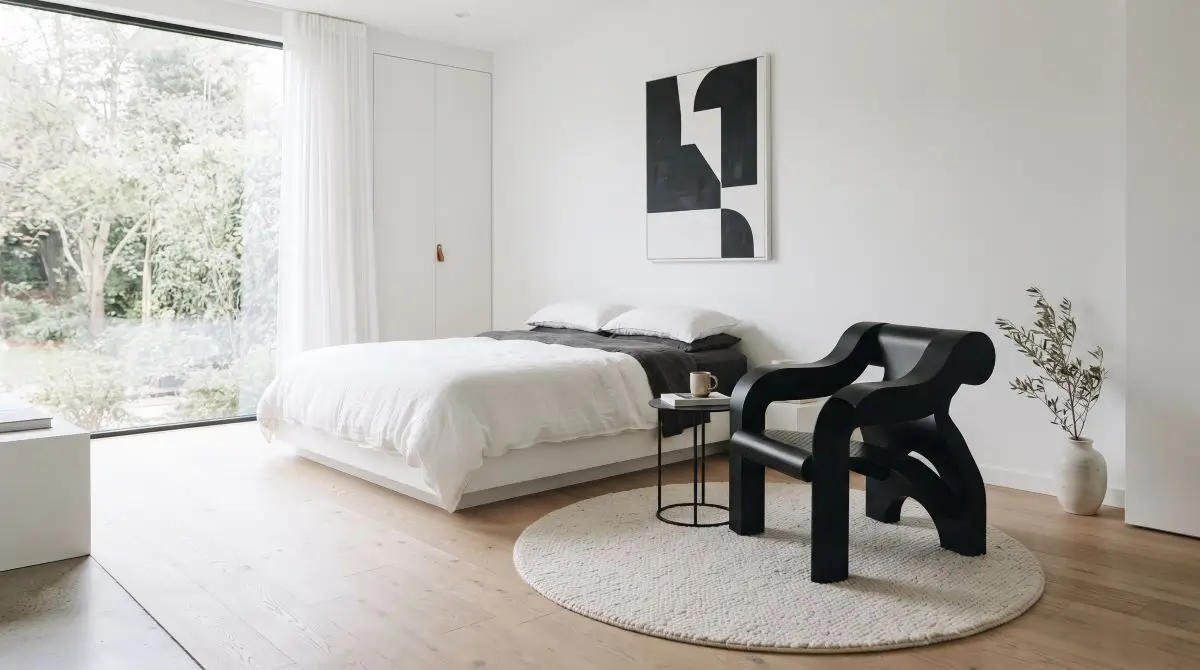 Statement Black Accent Chair