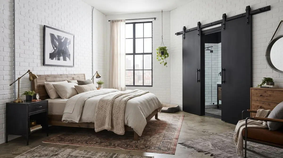Statement Black Sliding Door