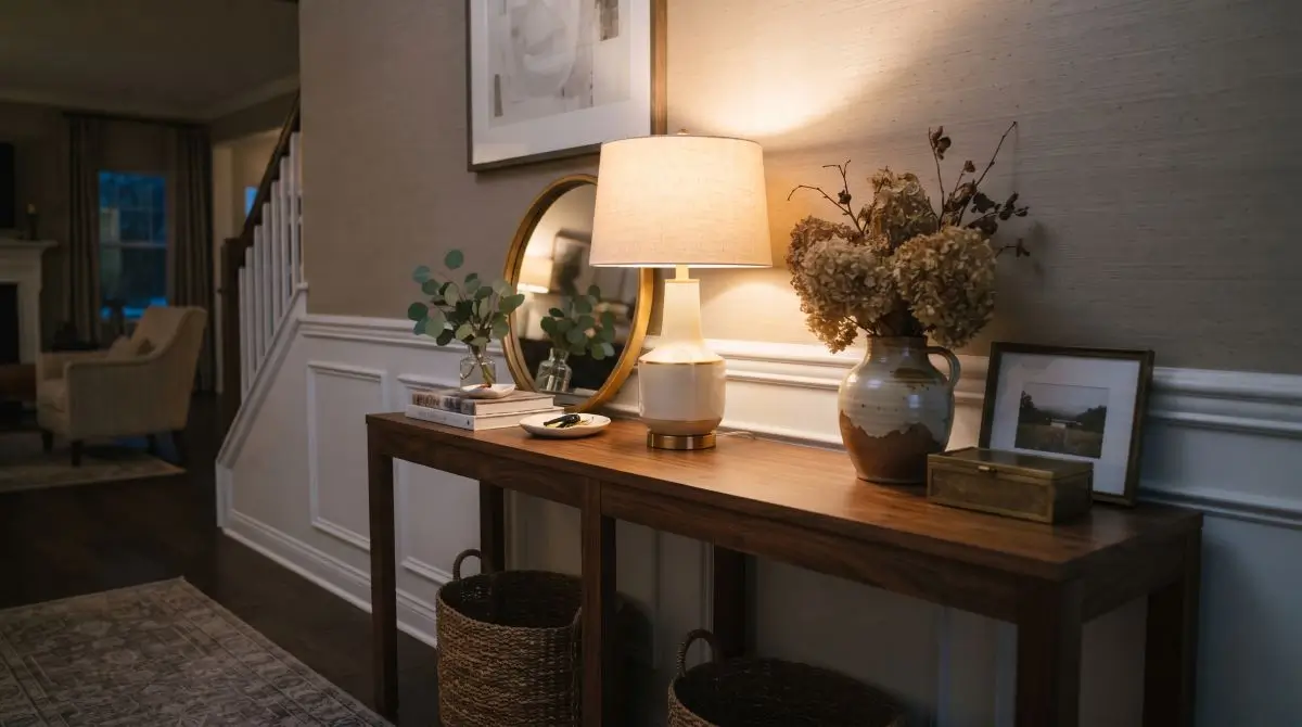 Table Lamp on Console