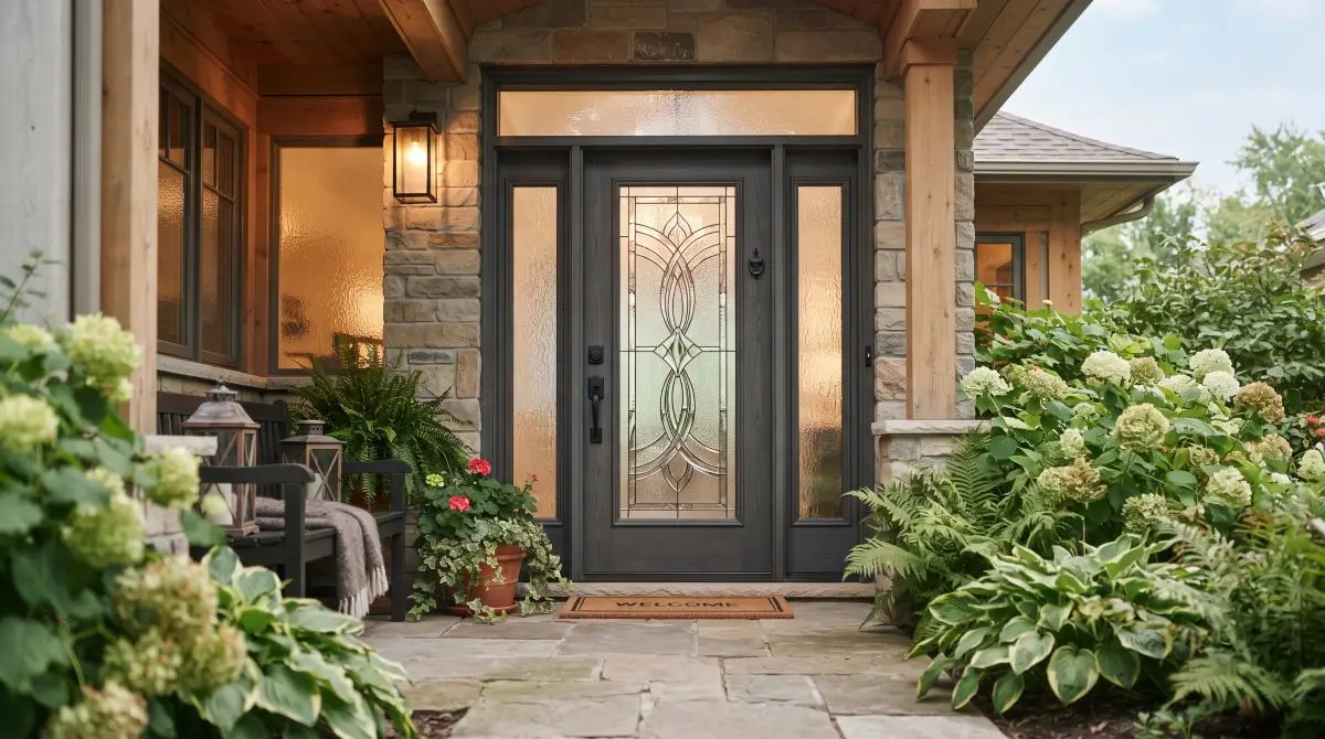 Textured or Frosted Glass Accents