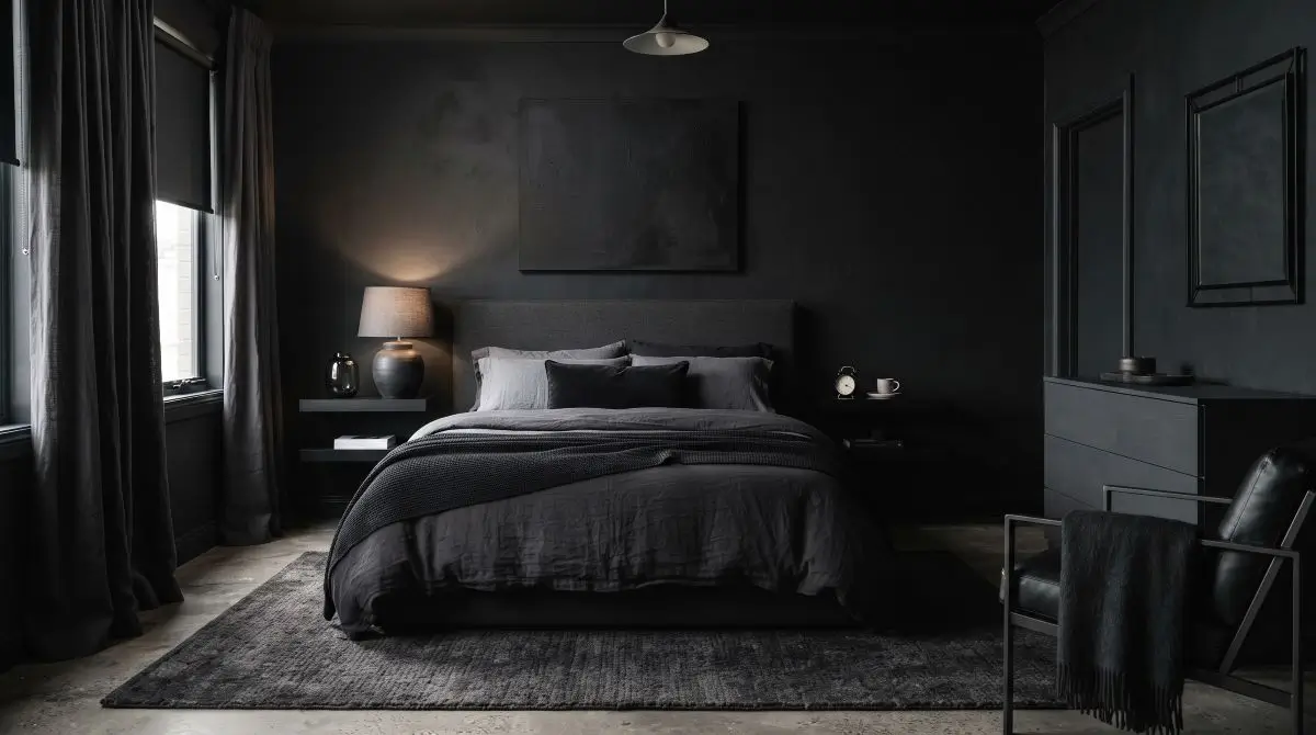 Tone-on-Tone Dark Monochrome Scheme