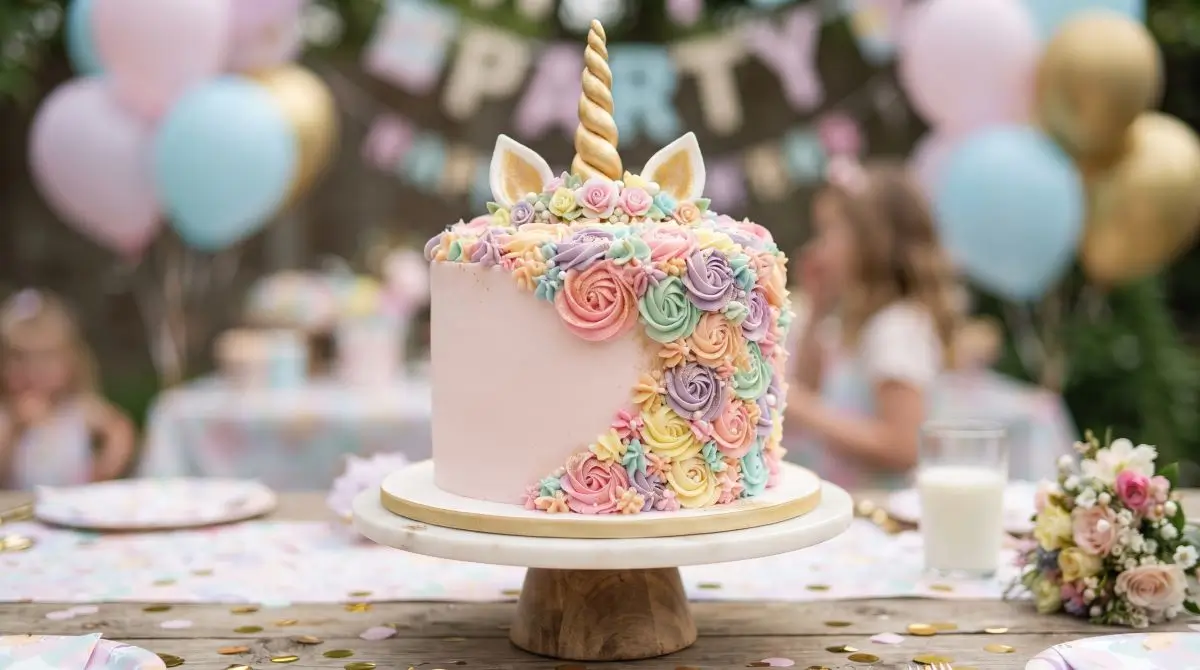 Unicorn Mane Rosette Cake