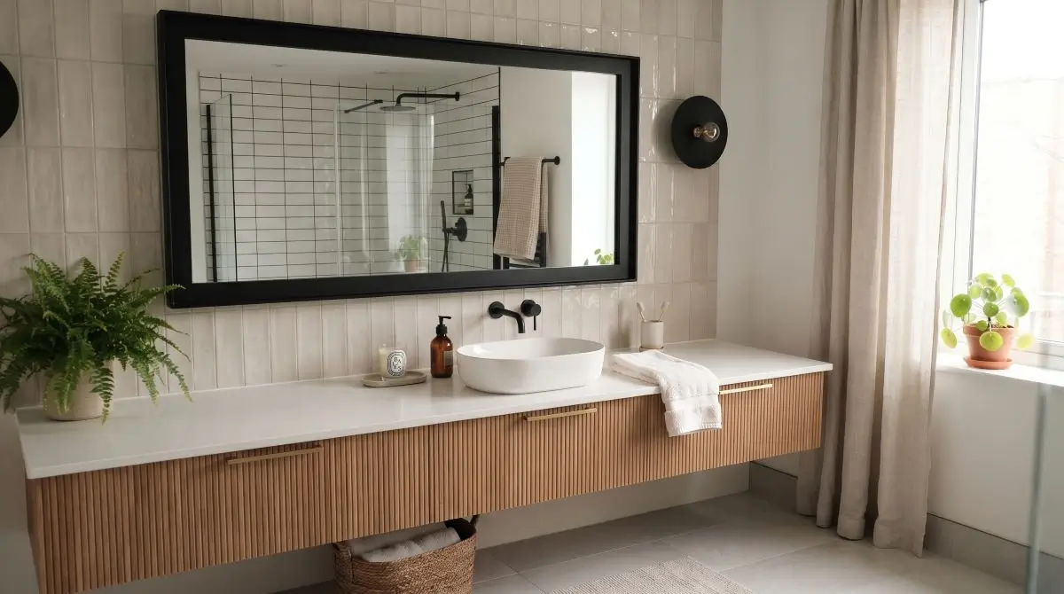Upgraded Mirror with Stylish Frame