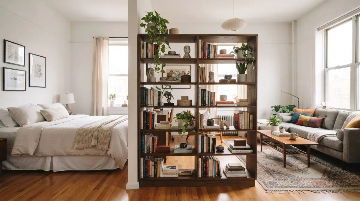 Use Open Shelving as a Divider