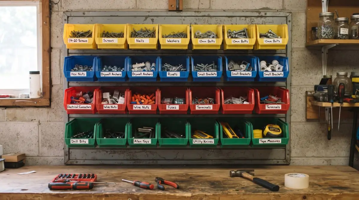 Wall-Mounted Bin Organizer