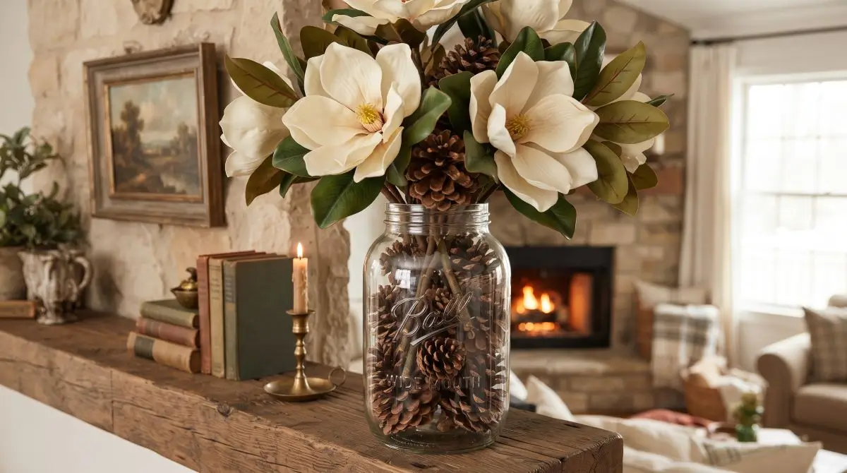 Wide-Mouth Jar for Larger Fillers or Stems