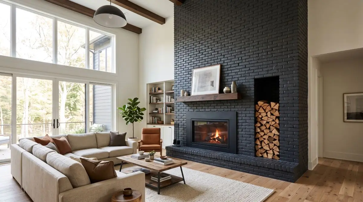 A Floor-to-Ceiling Painted Chimney Breast