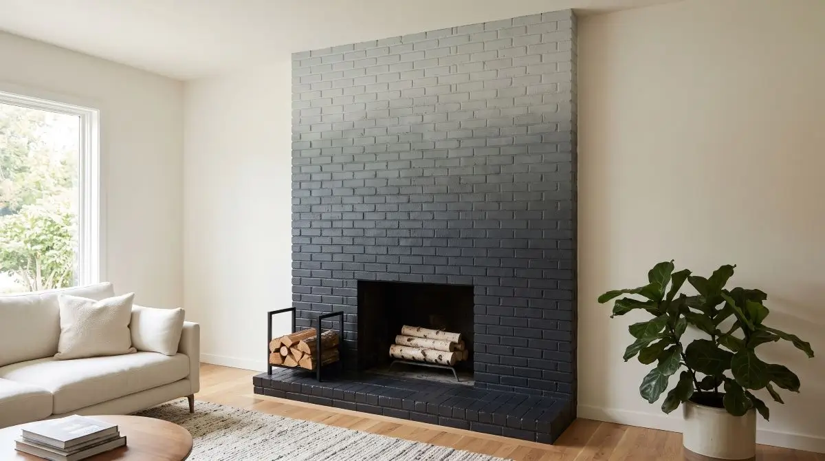 An Ombré Brick Fireplace