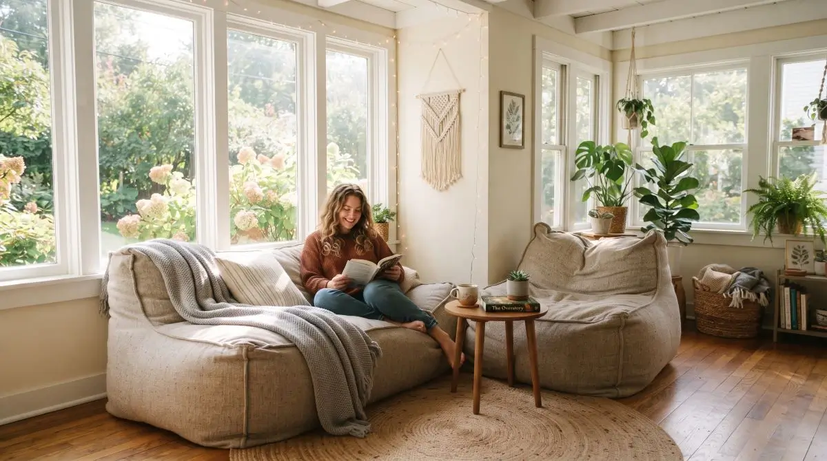 Bean Bags as Relaxed Small-Space Seating