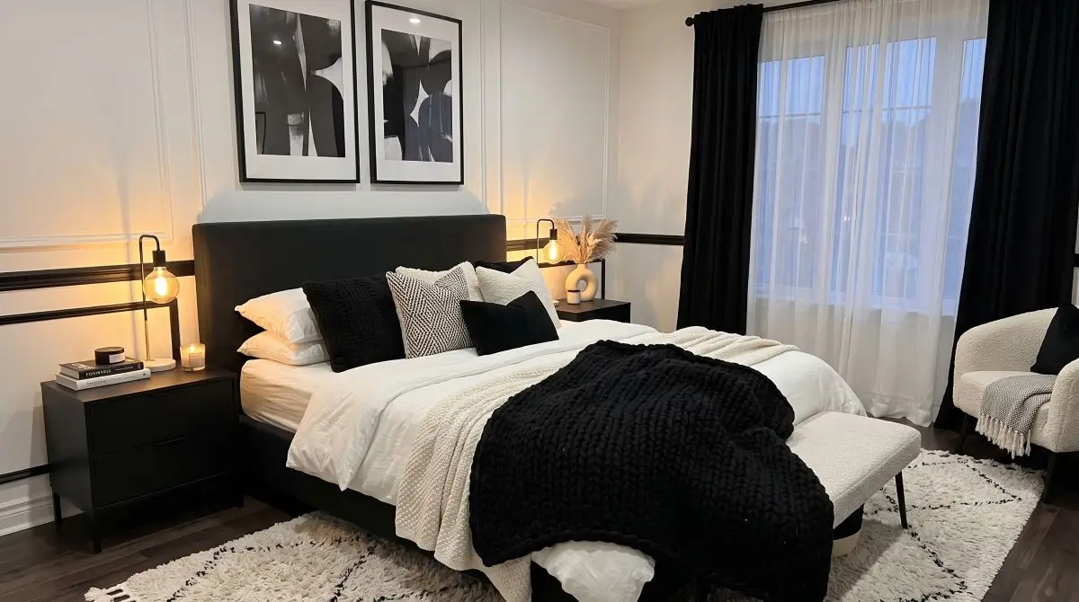 Classic Black-and-White with Soft Touches