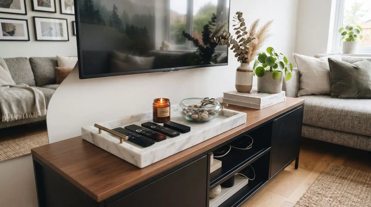Clutter Control with Decorative Trays