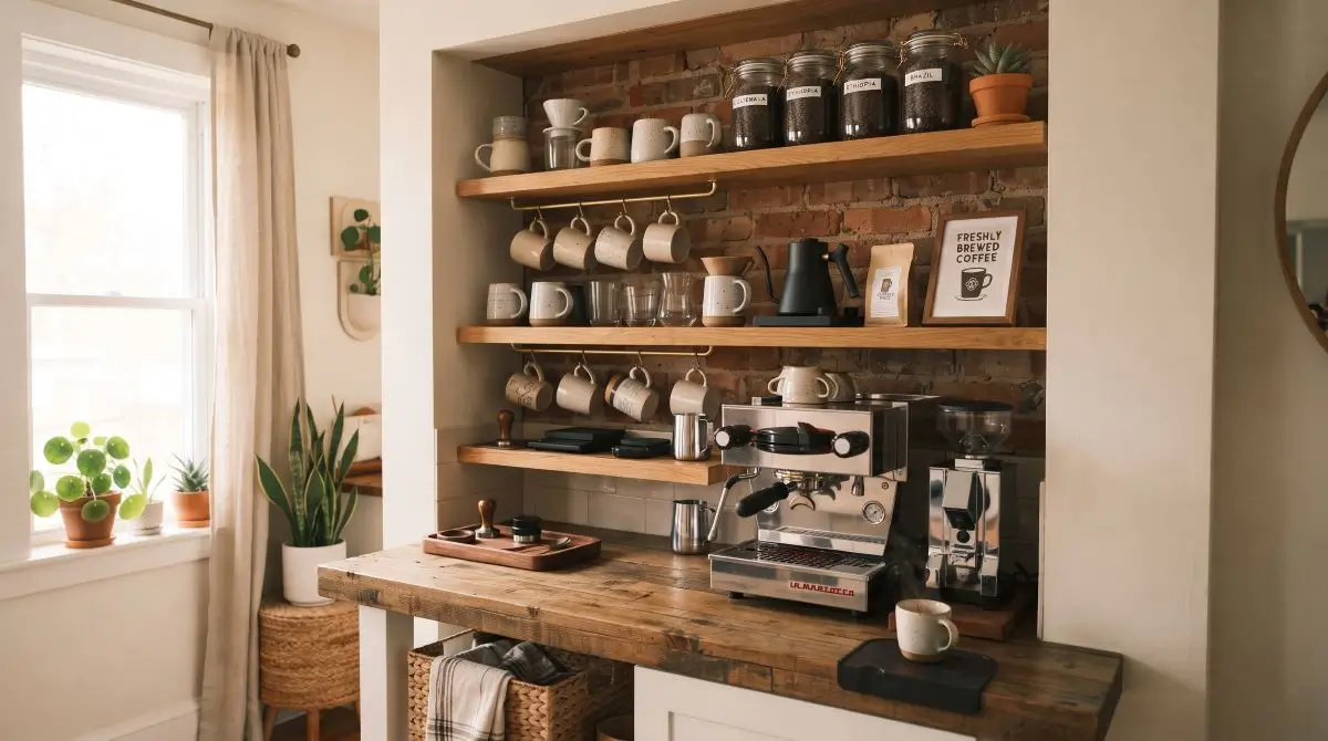 Coffee Bar or Beverage Niche Wall