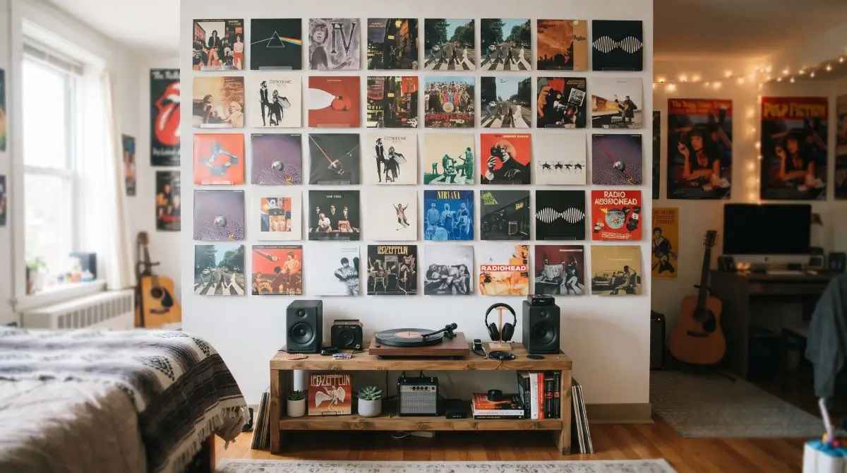 Craft a DIY Vinyl Record or Album Cover Wall