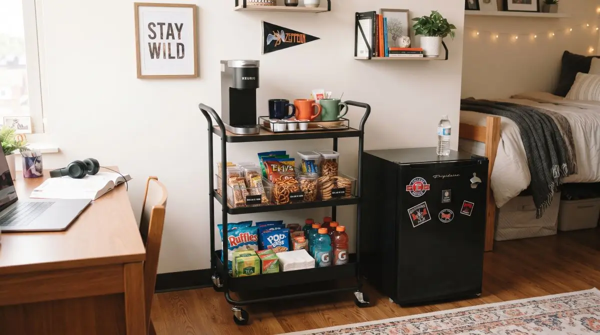 Create a Rolling Snack Cart or Mini Kitchen Station