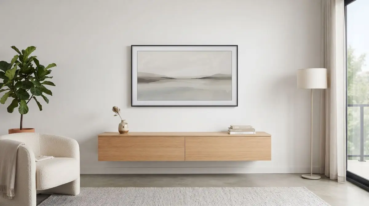 Decluttered Media Wall Design