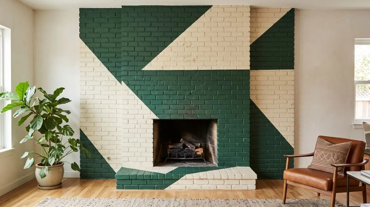 Deep Green and Cream Color Blocking