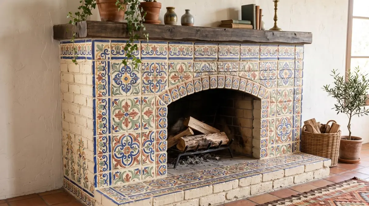 Faux-Tile Patterns on Painted Brick