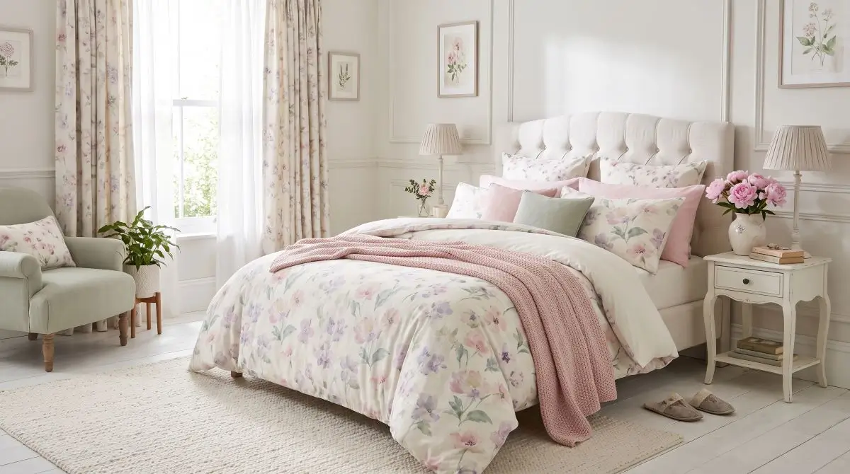 Floral Accent Bedroom