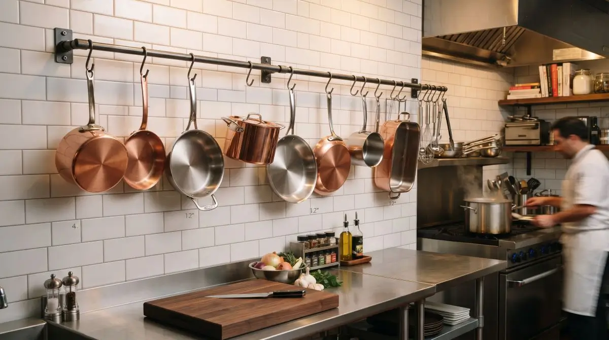 Functional Pot Rack Wall