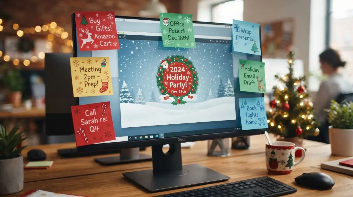 Holiday-Themed Sticky Notes