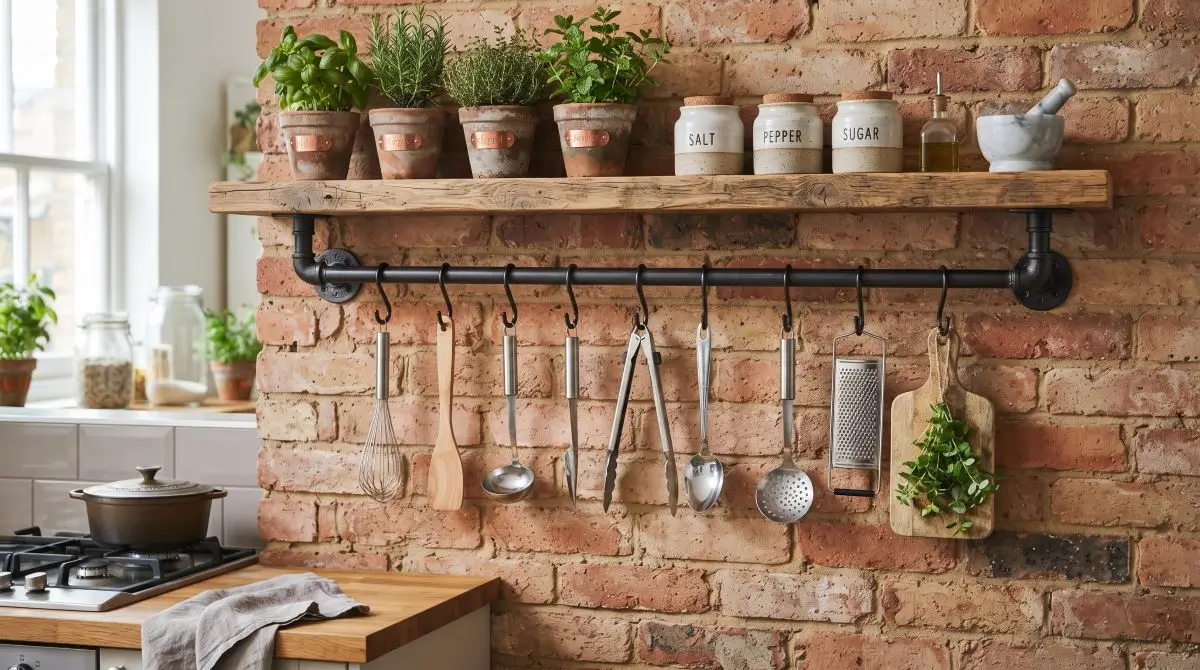Industrial Rail and Shelf Combo