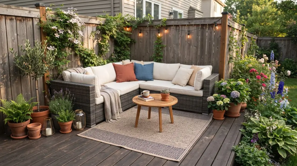 L-Shaped Sectional in the Corner