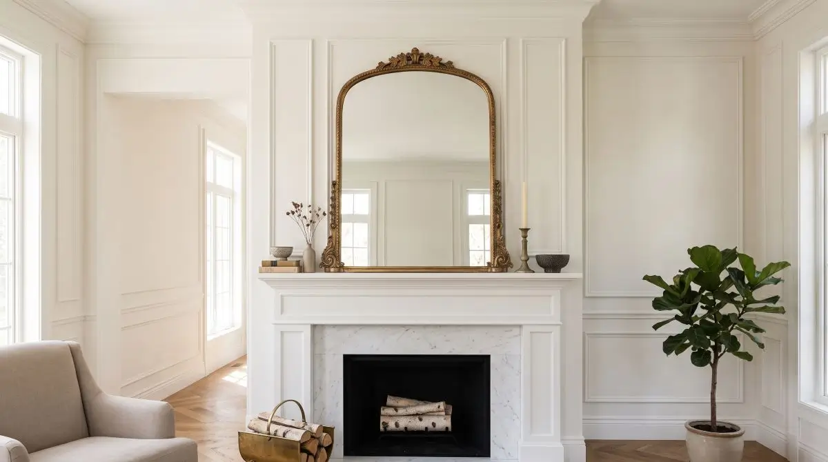 Large Mirror with Subtle Accents