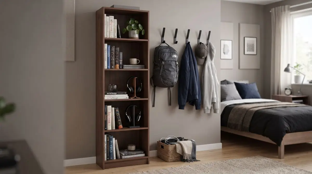 Maximize Vertical Storage with Shelves and Hooks