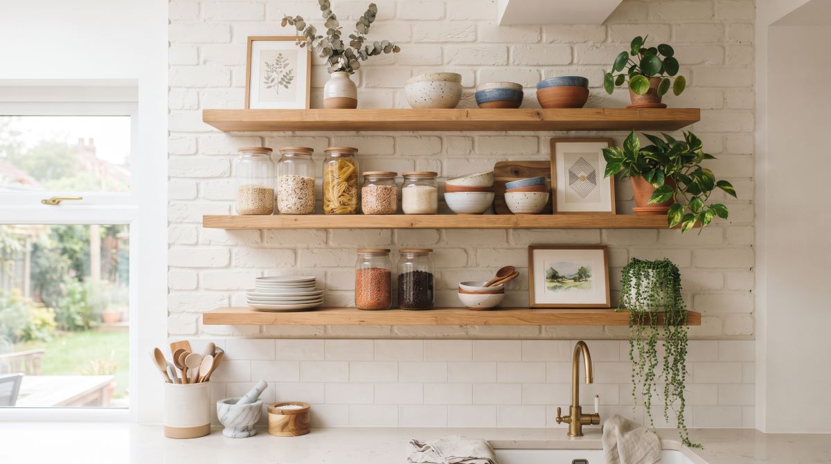 Open Shelf Styling Wall
