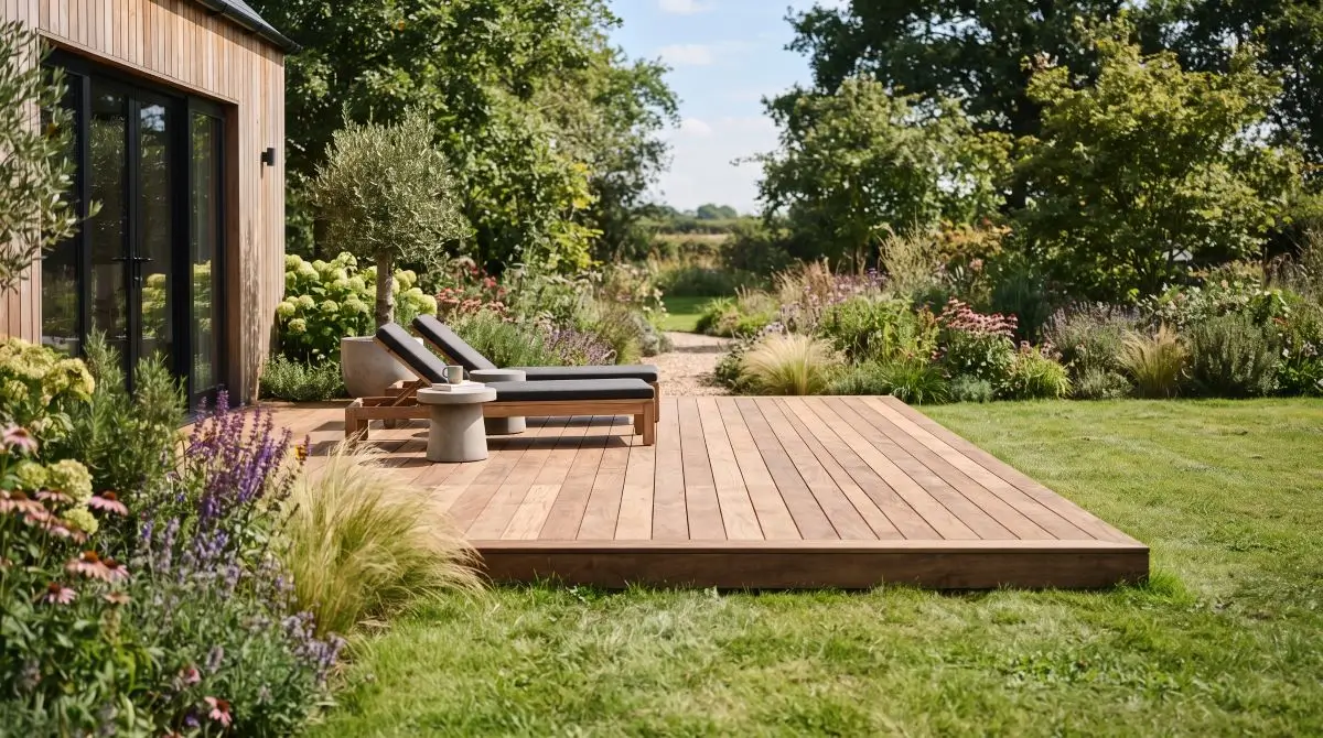 Platform Deck Blending into Landscaping