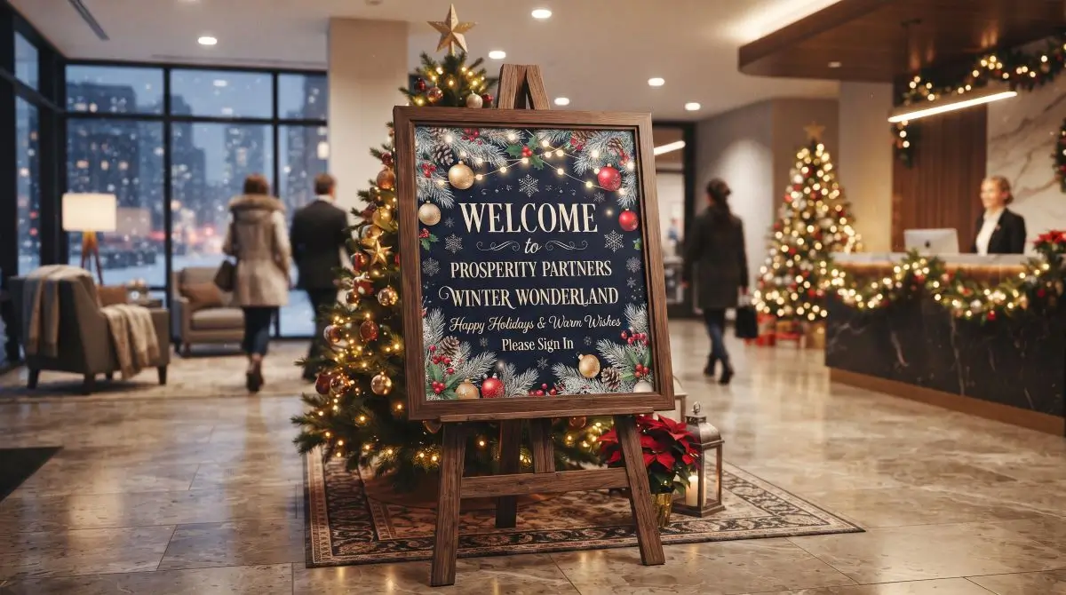 Seasonal Welcome Sign