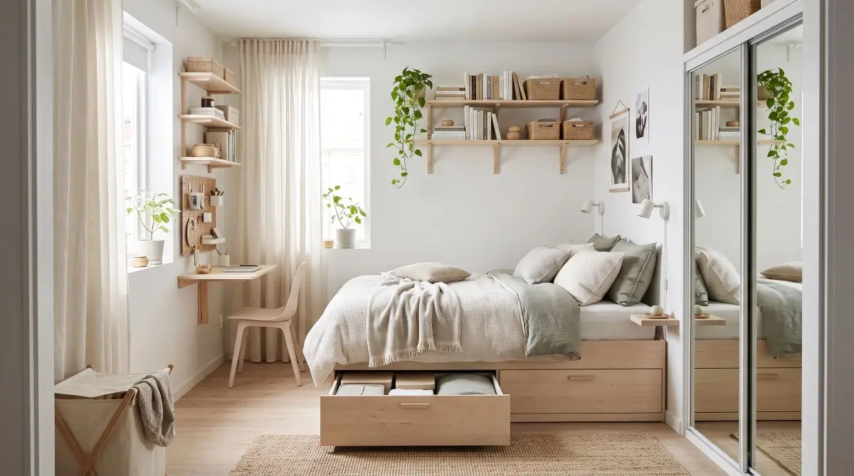 Small Bedroom with Smart Storage