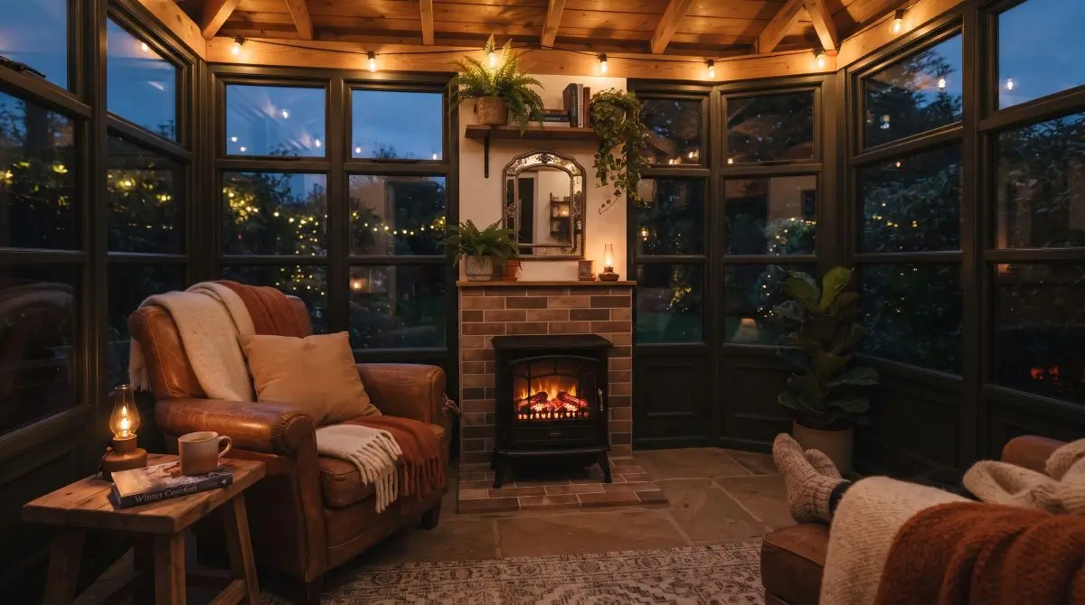 Small Fireplace or Electric Stove Focal Point