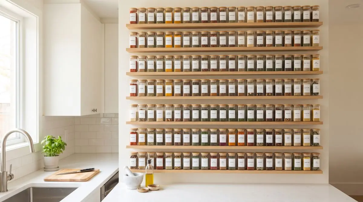 Spice Rack Feature Wall