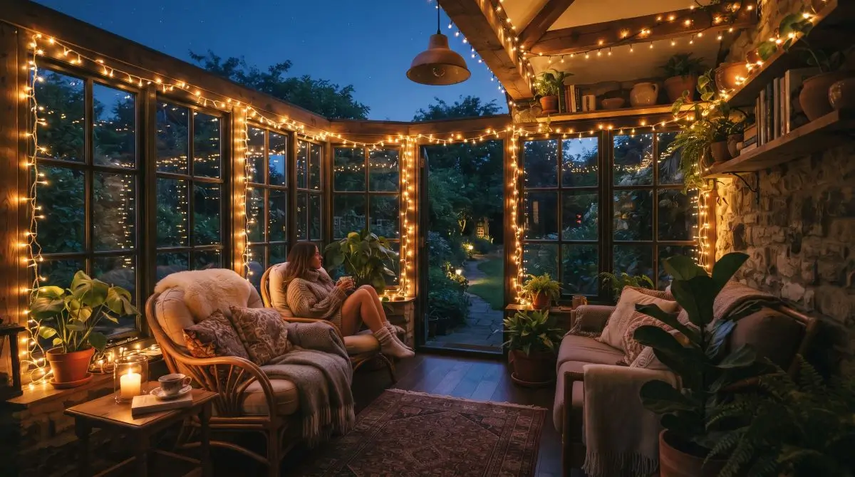 String Lights for Evening Ambiance