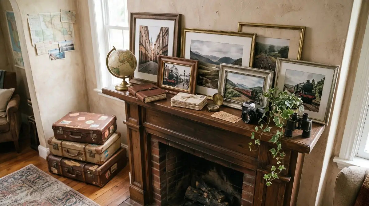 Travel-Themed Photo Display